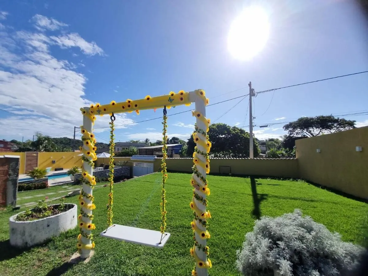 Semesterbostad Casa Amarela - Linda Casa Familiar Com Piscina Na Reserva Do Pero Em Cabo Frio Villa Brasilien